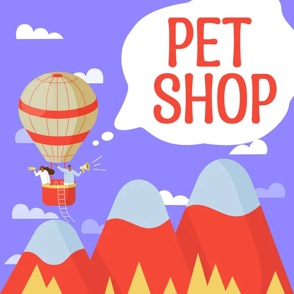 Подпись Концепции Pet Shop Business Overview Retail Business Sells Different — стоковое фото