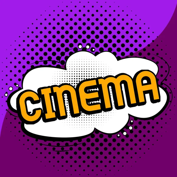 Writing Displaying Text Cinema Business Approach Theater Movies Shown Public — Stock Photo, Image