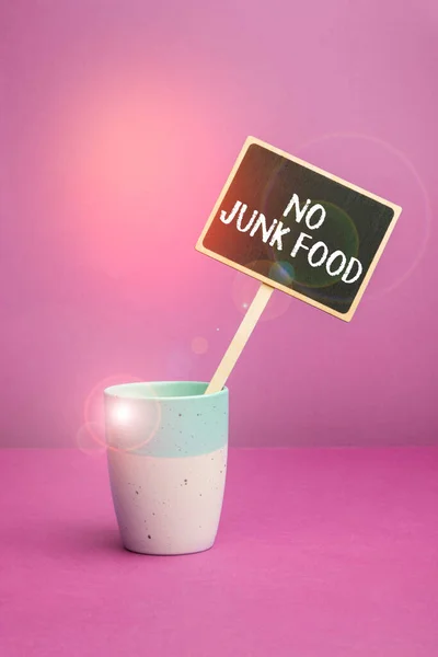 Text Caption Presenting Junk Food Word Stop Eating Unhealthy Things — Stock Fotó