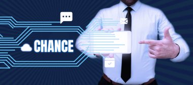 El yazısı işareti Chance, istediğin bir şeyi elde etmek ya da elde etmek için başka bir fırsat.