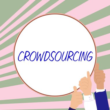 Kitle kaynak kullanımı, iş yaklaşımını gösteren metin başlığı büyük bir gruptan iş bilgisi alınıyor