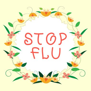 Gribi durdurun, iş fikri grip virüsünün yol açtığı bulaşıcı solunum hastalığını tedavi edin