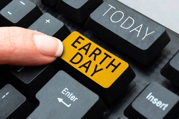 Conceptual Display Earth Day Conceptual Photo Worldwide Celebration Ecology Environment — Stock Photo, Image