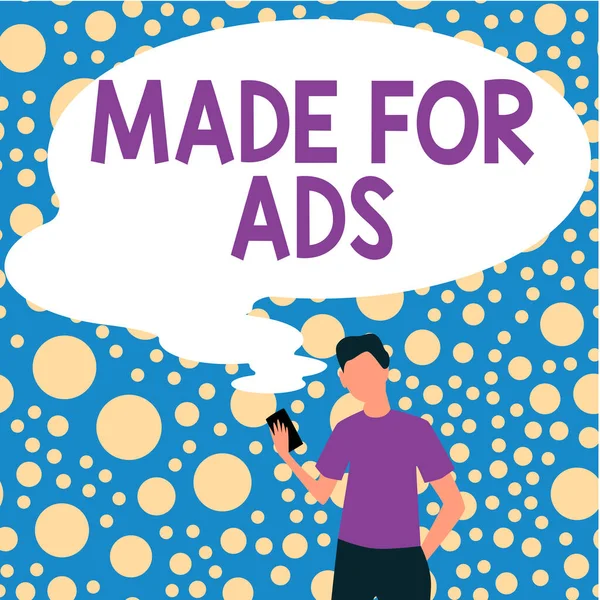 Legenda Conceitual Made Ads Conceptual Photo Marketing Strategies Designs Campaign — Fotografia de Stock