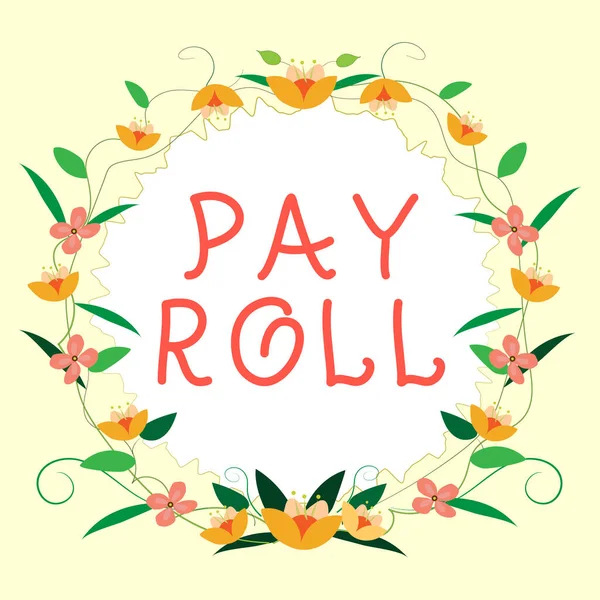 Assinatura Exibindo Pay Roll Foto Conceitual Quantidade Salários Salários Pagos — Fotografia de Stock