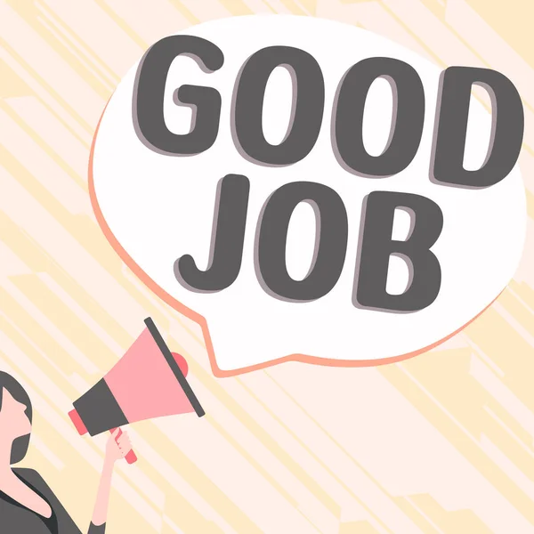 Conceptual Caption Good Job Business Overview Encourage Someone His Effort — Fotografia de Stock