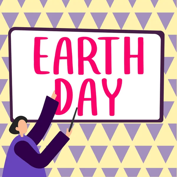 Знак Відображає День Землі Підхід Бізнесу Всесвітнє Святкування Екологічного Середовища — стокове фото