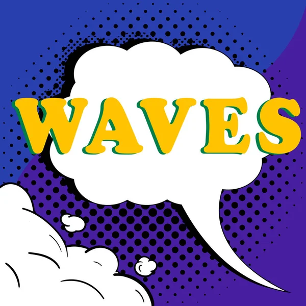 Inspirace Ukazující Znamení Waves Slovo Pro Pohyb Ruce Sem Tam — Stock fotografie