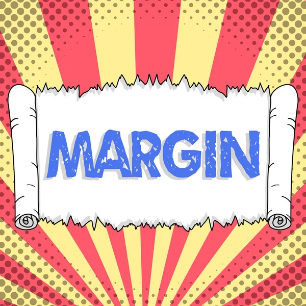 Conceptual Caption Margin Business Idea Amount Which Revenue Sales Exceeds — Stock fotografie