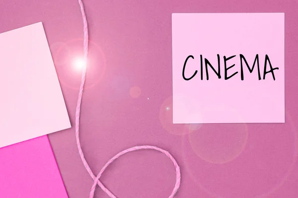 Escribir Mostrando Texto Cine Teatro Concepto Negocios Donde Muestran Películas — Foto de Stock