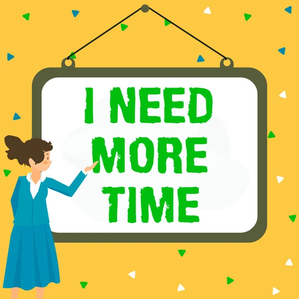 Εννοιολογική Λεζάντα Need More Time Word Need Extra Hours Finish — Φωτογραφία Αρχείου