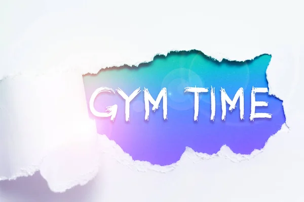 Conceptual Display Gym Time Business Idea Motivation Start Working Out — Stock Photo, Image