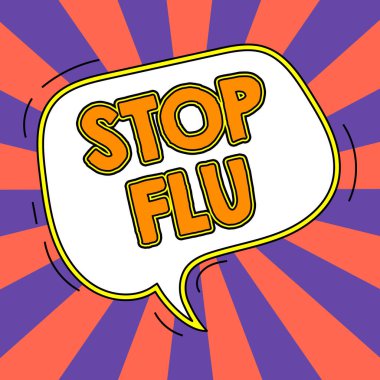 Gribi Durdur, Kavramsal Fotoğraf, grip virüsünün yol açtığı bulaşıcı solunum hastalığını tedavi et