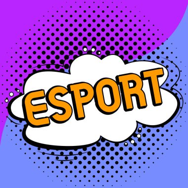 Esport, Conceptual photo multiplayer video oyunu sunan metin başlığı izleyiciler ve eğlence için rekabetçi bir şekilde oynandı