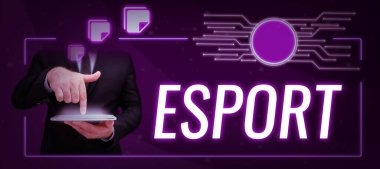 Kavramsal ekran Esport, Business idea multiplayer video oyunu izleyiciler ve eğlence için rekabetçi bir şekilde oynandı