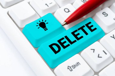 El yazısını sil, internet kavramı sil ya da üzerine çizgi çizerek yazılan ya da yazdırılan maddeyi sil