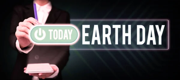 Earth Day Internet Concept Global Celebration Economy Enbration — 스톡 사진