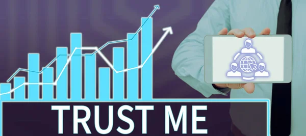 Rukopis Důvěřujte Podnikatelský Přehled Věřte Máte Důvěru Někoho Jiného Nabídněte — Stock fotografie