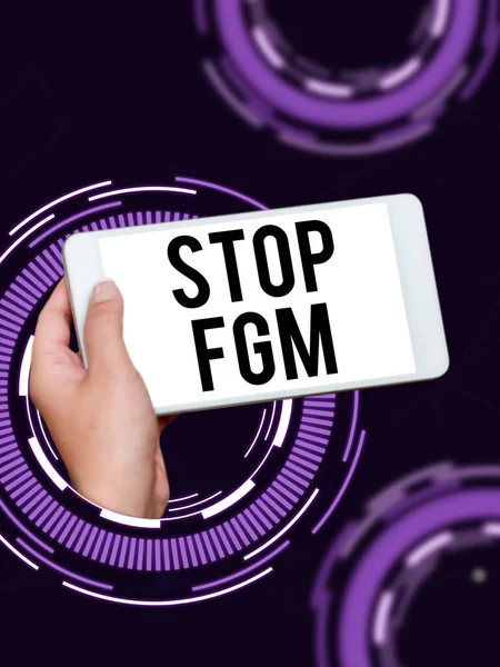 Текст Почерка Stop Fgm Business Approach Put End Female Genital — стоковое фото
