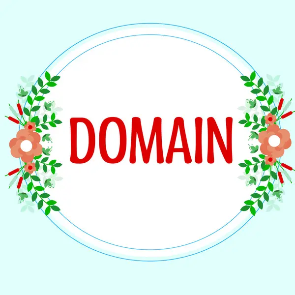 Textzeichen Mit Domain Word Für Eine Bestimmte Untergruppe Des Internets — Stockfoto