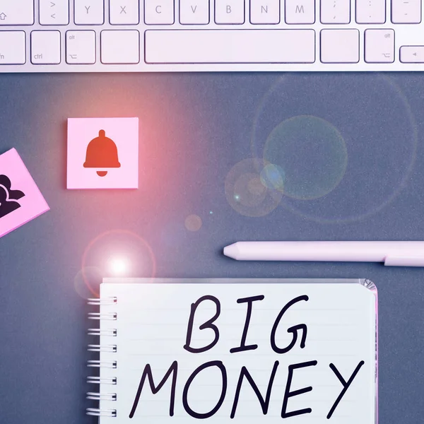 Inspiration Visar Tecken Big Money Internet Concept Gäller Hel Del — Stockfoto