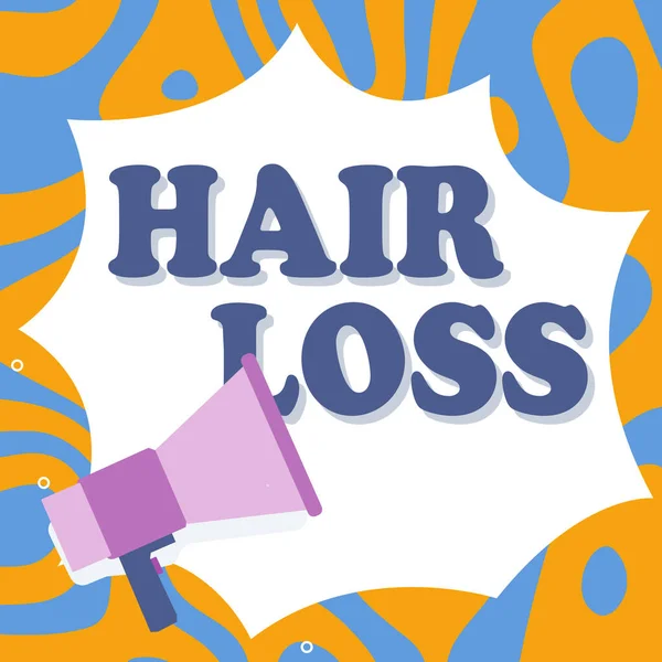 Text Ukazující Inspiraci Ztráta Vlasů Obchodní Koncept Ztráta Lidských Vlasů — Stock fotografie
