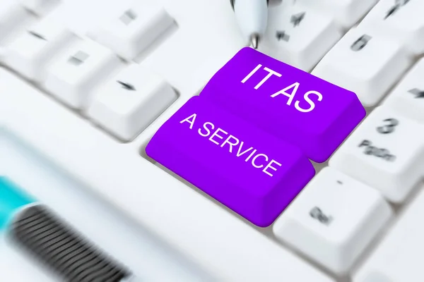 Text Rukopisu Service Word Information Technology Giving Services Business — Stock fotografie