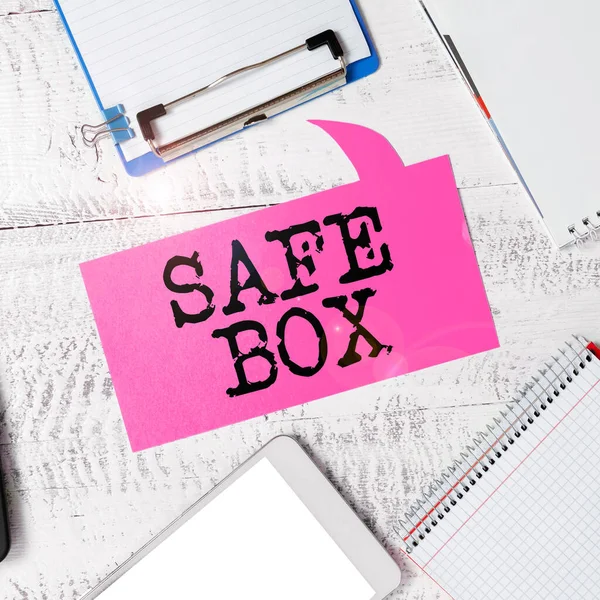 Writing Displaying Text Safe Box Business Concept Small Structure You — Photo