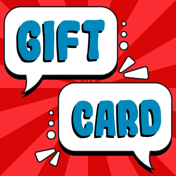 Writing Displaying Text Gift Card Business Idea Present Usually Made — Fotografia de Stock