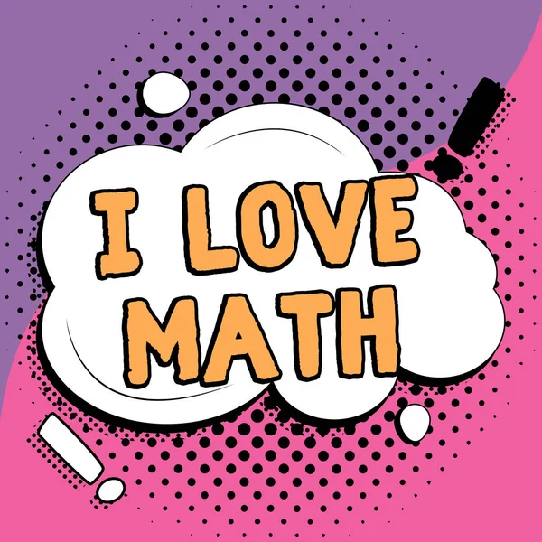 Matematiği Seviyorum Kavramsal Gösterim Yaklaşımı Matematiği Çok Seven Kişi Sayısı — Stok fotoğraf
