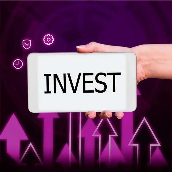 Begreppsmässig Bildtext Invest Word Commercial Venture Med Förhoppningen Att Uppnå — Stockfoto