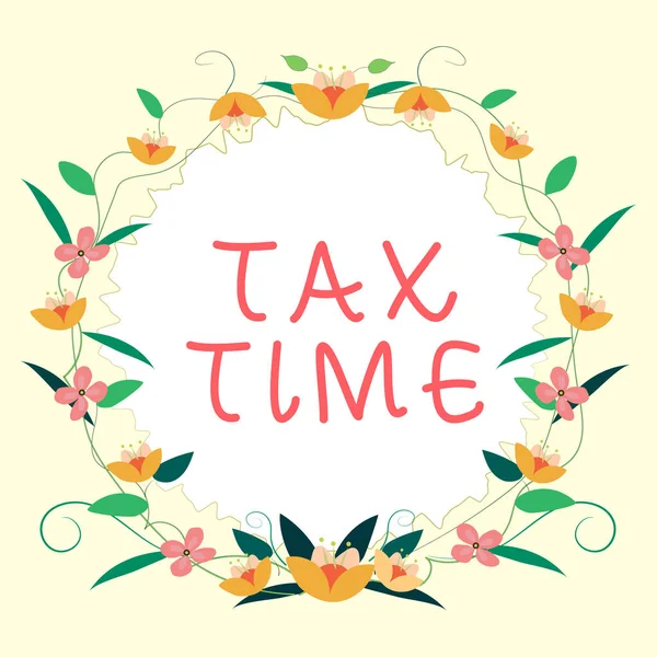 Conceptual Caption Tax Time Business Idea Compulsory Contribution State Revenue — Stockfoto
