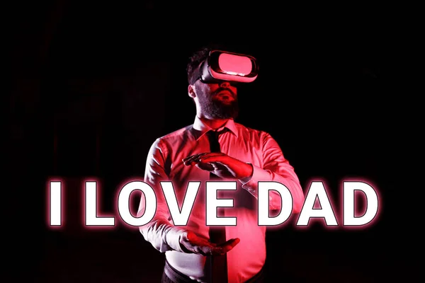 Text Caption Presenting Love Dad Concept Meaning Good Feelings Father — Zdjęcie stockowe