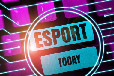 Esport, Concept adlı metni gösteren metin, izleyiciler ve eğlence için çok oyunculu video oyunu anlamına geliyor