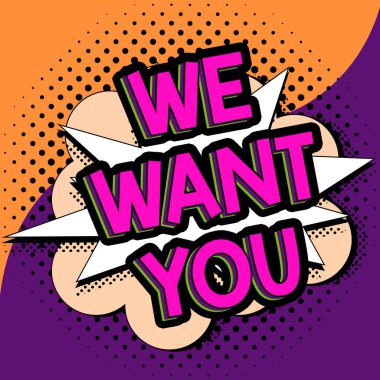 Kavramsal gösterim Seni İstiyoruz, İnternet Konsepti Şirketi yetenek arayan bir iş arıyor.