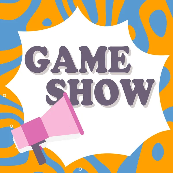 Inspiration Visar Tecken Game Show Business Showcase Program Eller Radio — Stockfoto