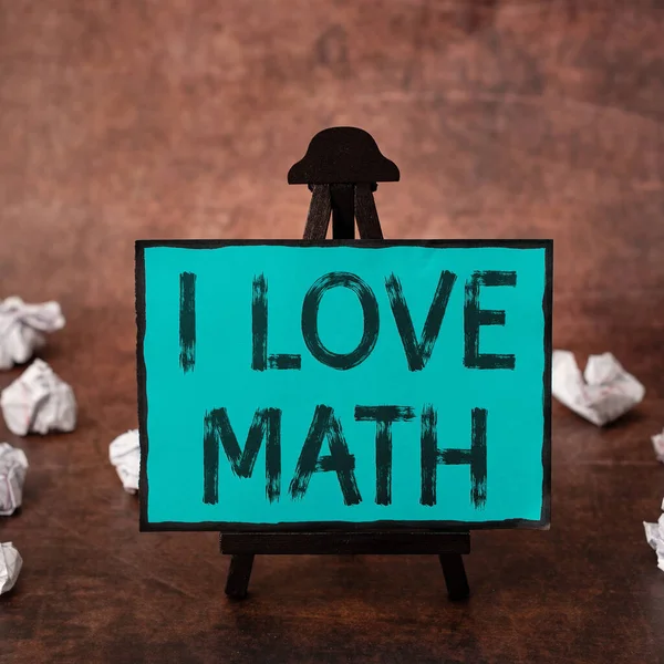 Conceptuele Weergave Love Math Business Concept Veel Doen Berekeningen Wiskunde — Stockfoto