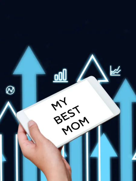 Legenda Conceitual Best Mom Foto Conceitual Apreciação Para Suas Mães — Fotografia de Stock