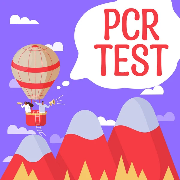 Text Bildtext Som Presenterar Pcr Test Word Skrivet Kvalitativ Detektering — Stockfoto