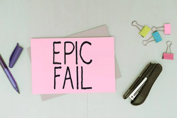Handwriting Text Epic Fail Business Idea Spectacularly Embarrassing Mistake Humiliating — 스톡 사진