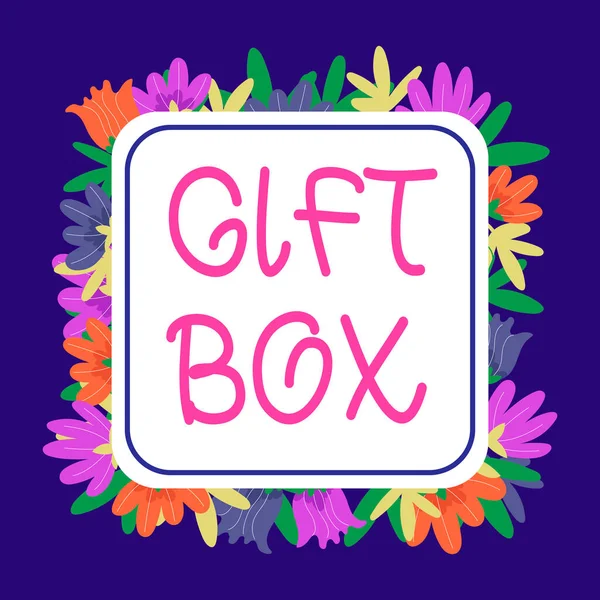 Koncepcyjny Wyświetlacz Gift Box Przegląd Biznesowy Mały Pojemnik Monety Wzorami — Zdjęcie stockowe