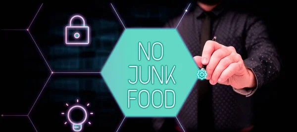 Handwriting Text Junk Food Conceptual Photo Stop Eating Unhealthy Things — Stockfoto