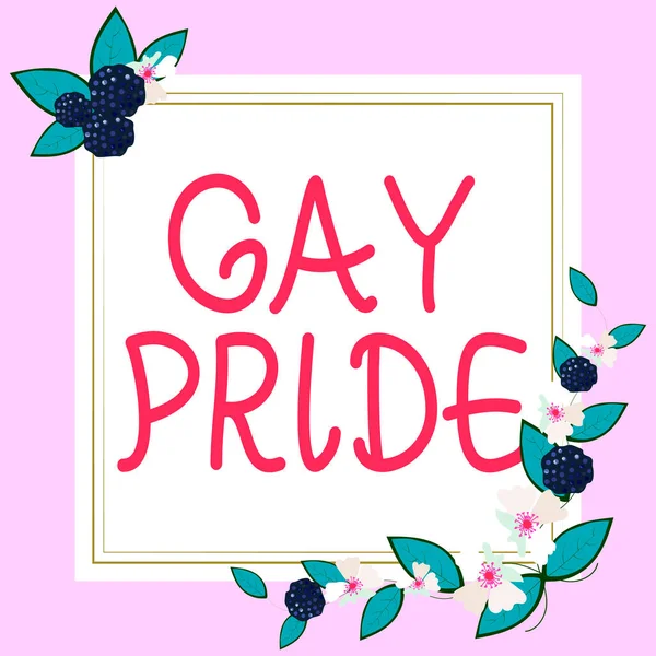 Text Psaný Rukou Gay Pride Koncept Znamenající Důstojnost Idividuálu Který — Stock fotografie