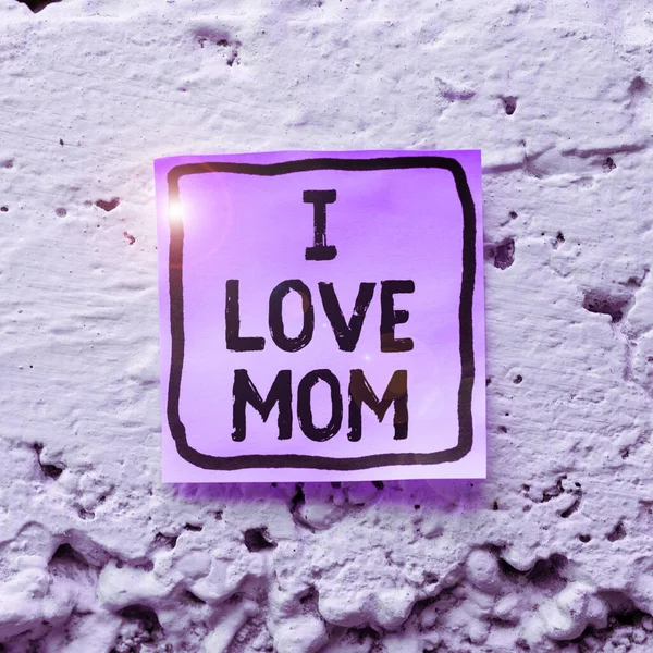 Testo Che Mostra Ispirazione Love Mom Business Approach Buoni Sentimenti — Foto Stock