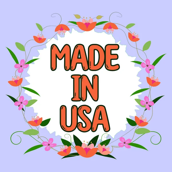 Handwriting Text Made Usa Business Concepts American Brand United States — 스톡 사진