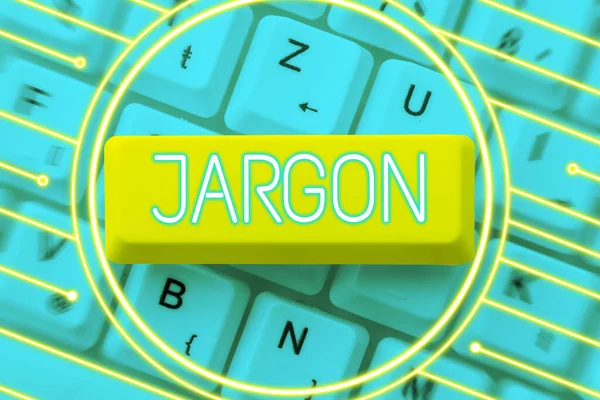 说明Jargon Business方法特定行业使用的特殊单词或短语的文本标题 — 图库照片