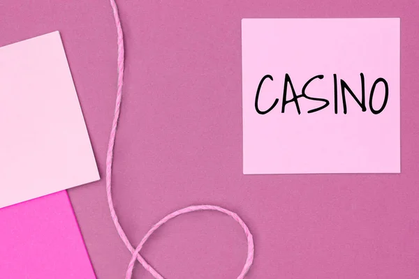 Tekstbord Met Casino Business Aanpak Van Een Gebouw Waar Games — Stockfoto
