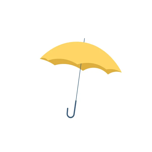 Ilustración Vectorial Color Brillante Con Paraguas Amarillo Salvo Lluvia — Vector de stock
