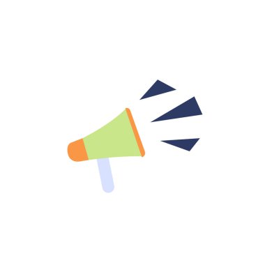 Gürültülü bir megafonun tasviri Yeni Harika Duyuruyu Halka Duyuruyor