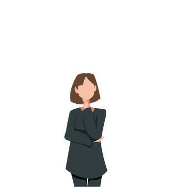 Sağlam bir şekilde düşünen bir kadının tasviri